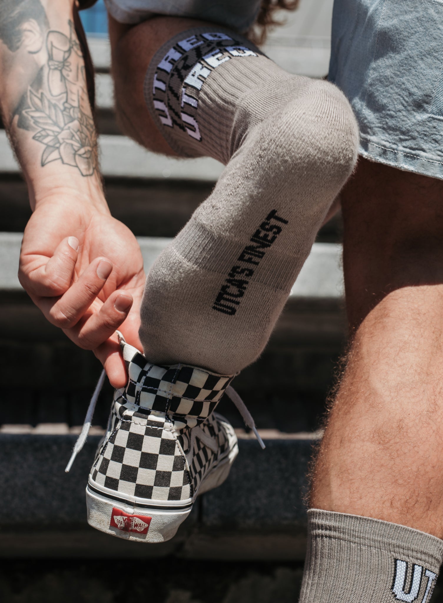 SOCKS 'UTREG UTREG UTREG' GRIJS