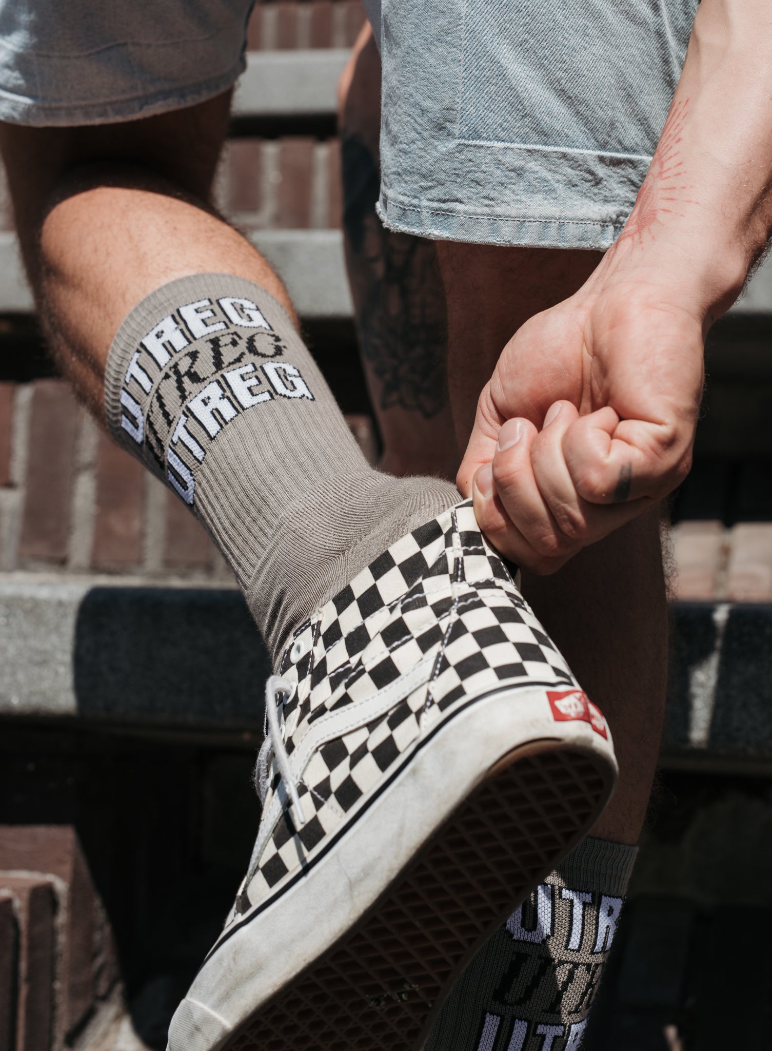 SOCKS 'UTREG UTREG UTREG' GRIJS