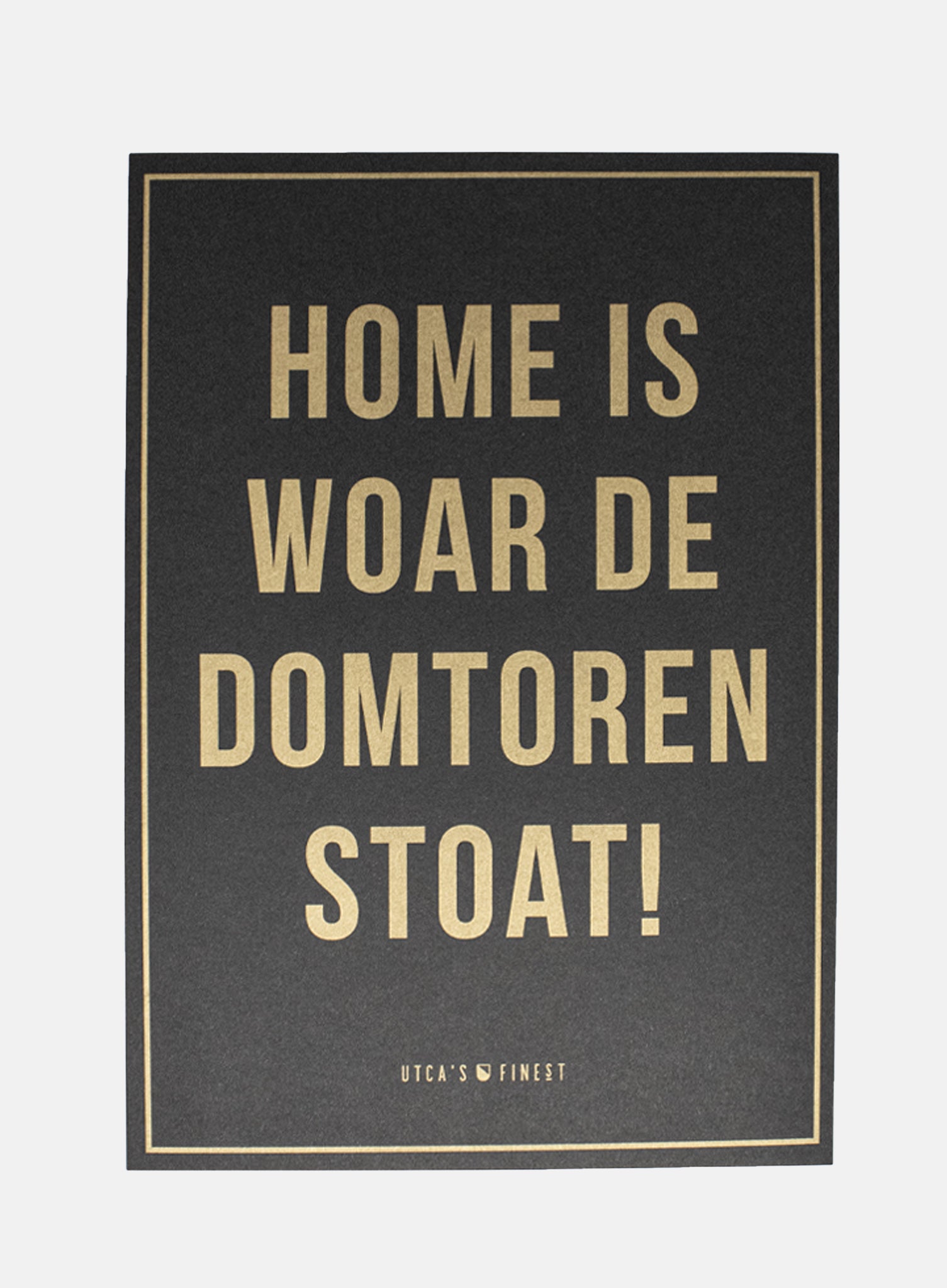 POSTER 'HOME' METALIC GOLD